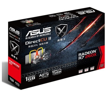 华硕（ASUS） 战骑士R7260X-DF-1GD5 1000MHz/6000MHz 1GB/128bit DDR5 PCI-E 3.0显卡