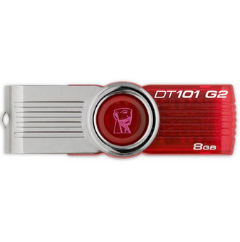 金士顿（Kingston)DT101G2(8GB)时尚旋转优盘\U盘 红色