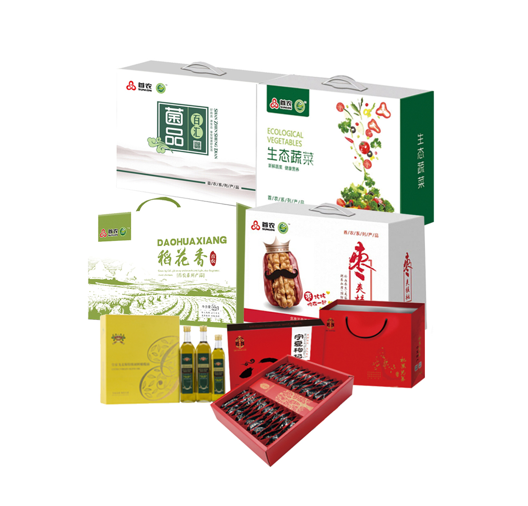 首农三元稻花香大米+菌品百汇+特菜F礼盒+枣夹核桃B+杞果兄弟特优级老树枸杞礼盒720g+皇家戈麦斯皇家金樽