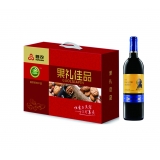 法国詹姆士伯爵干红葡萄酒750ML+果礼佳品A款