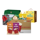 【中粮】金满家·家宴米礼盒+三元福萃·菌品臻礼山珍礼盒A款+古船·健康油组合礼盒A（368-0...