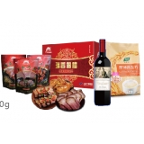 【中粮悦活】澳洲原味燕麦+法国恩惠珍品干红葡萄酒750ml+【大红门】瑞香福礼熟食礼盒（20D...