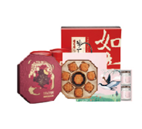 【美心】七星伴明月月饼礼盒1350g+臻艾燕坊即食燕窝8瓶装+张一元如意茶礼盒