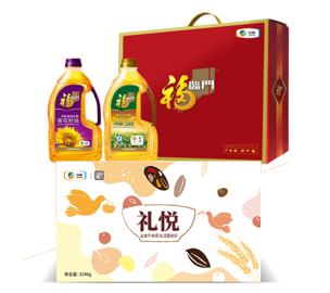 中粮健康油组合礼盒B款3.6L中粮礼悦杂粮礼盒2400g   中粮臻品环球坚果礼盒1258g